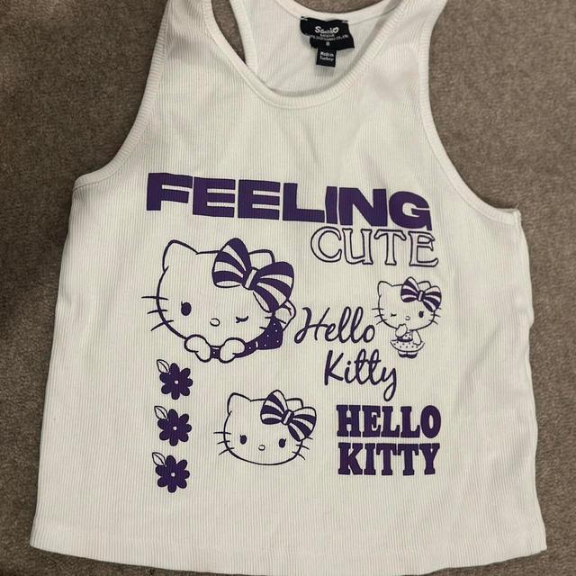 Hello Kitty Women's Vest - White/Purple - 8 on Productcaster.