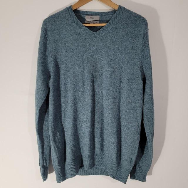 Marks & Spencer Men's Jumper - Green - L on Productcaster.