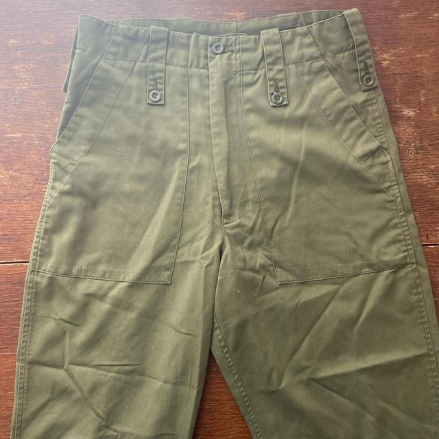 Men's Cargo Trousers - Green - S on Productcaster.