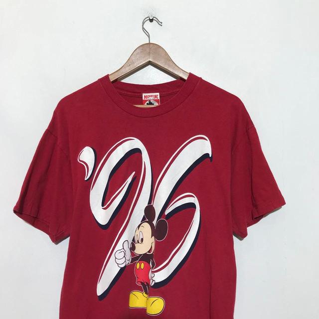 Disney Men's T-shirt - Red - L on Productcaster.