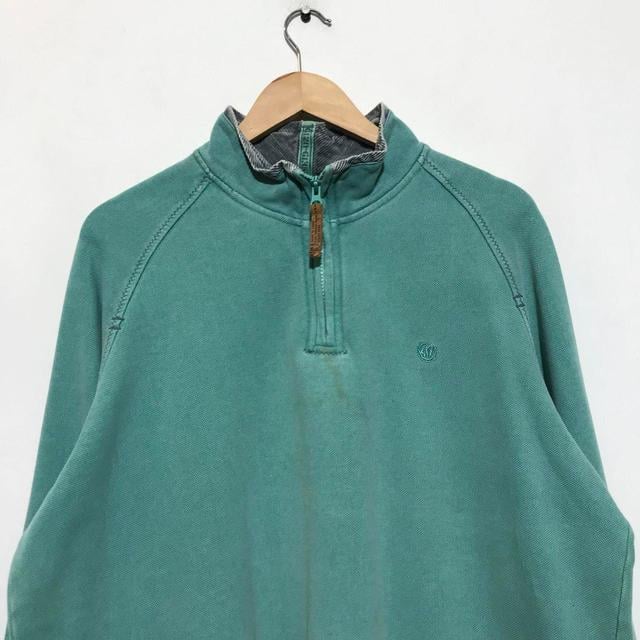 Vintage Men's Sweatshirt - Green - L on Productcaster.