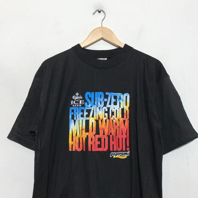 Vintage Men's T-shirt - Black - XL on Productcaster.