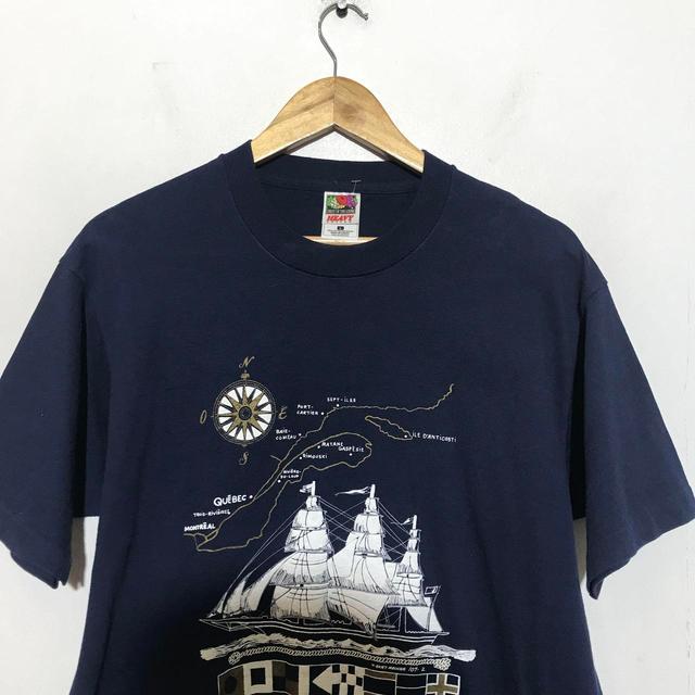 Vintage Men's T-shirt - Navy - L on Productcaster.