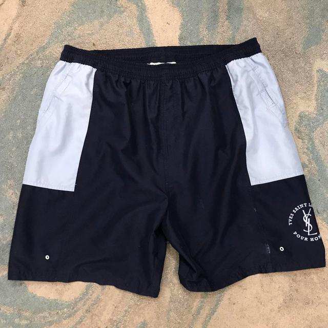 Yves Saint Laurent Men's Shorts - Navy - XL on Productcaster.