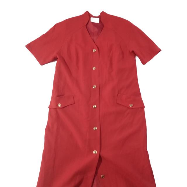 Vintage Women's A-line Dress - Red - 12 on Productcaster.