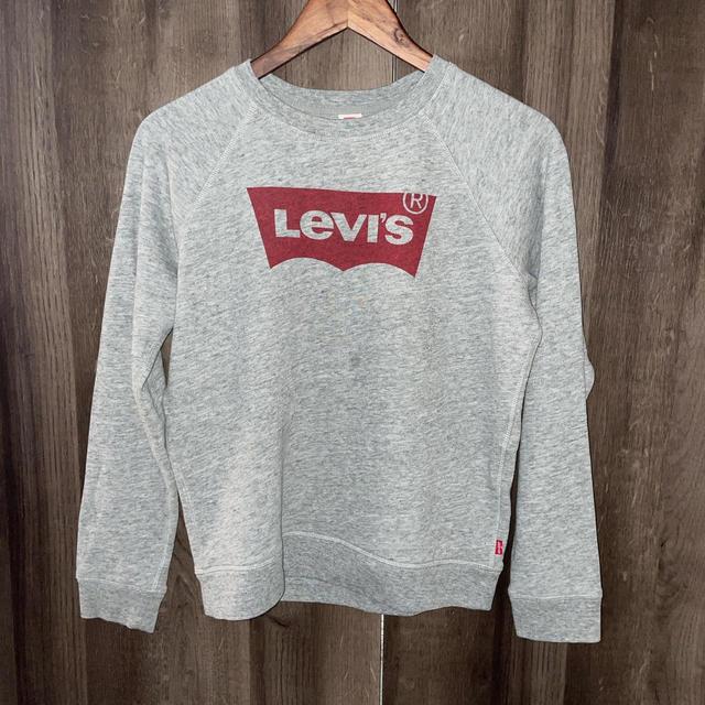 Levi's Women's Sweatshirt - Grey/Burgundy - S on Productcaster.