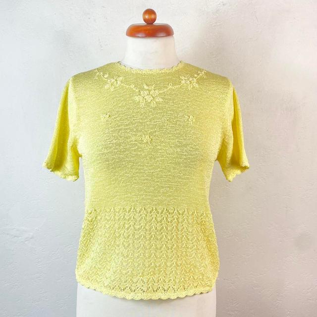 Vintage Women's Jumper - Yellow - 12 on Productcaster.