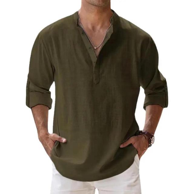 AliExpress Men's Shirt - Green/Khaki - 3XL on Productcaster.