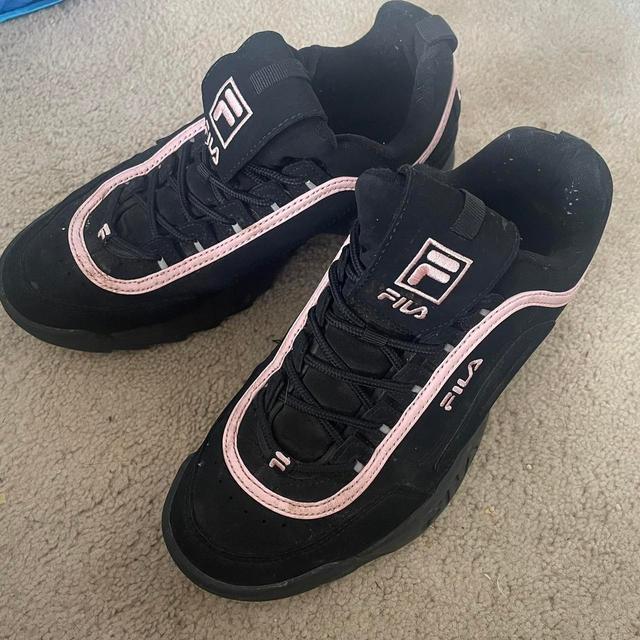 Fila Women's Trainers - Black/Pink - UK 5.5 on Productcaster.