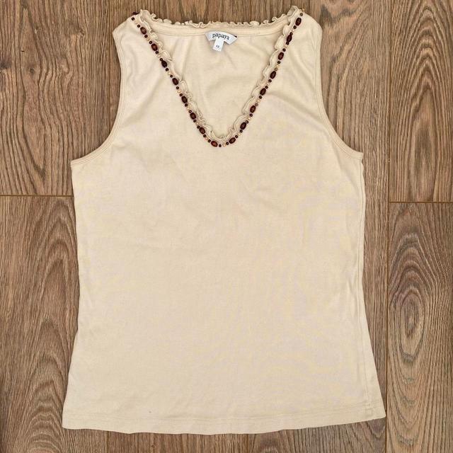 Papaya Women's Vest - Cream/Brown - 12 on Productcaster.