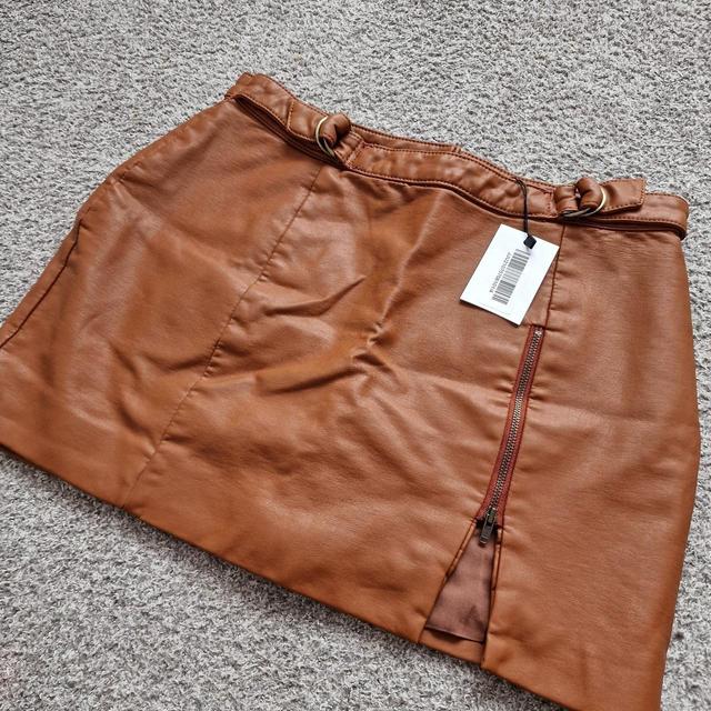 Free People Women's Mini Skirt - Brown - UK 8 on Productcaster.