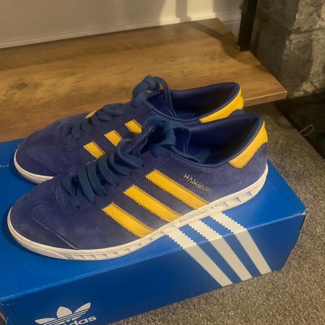 Adidas Men's Trainers - Blue/Yellow - UK 8 on Productcaster.