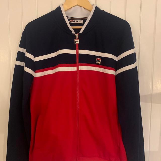 Fila Men's Jacket - Navy/Red - L on Productcaster.