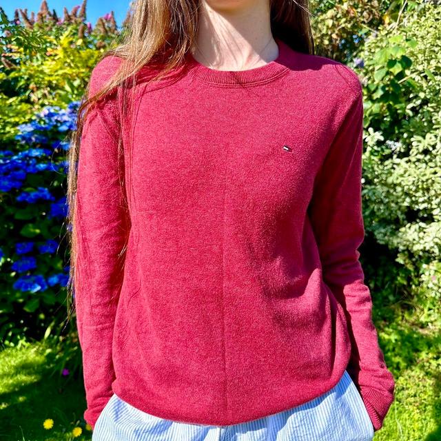 Tommy Hilfiger Women's Jumper - Red/Burgundy - 8 on Productcaster.