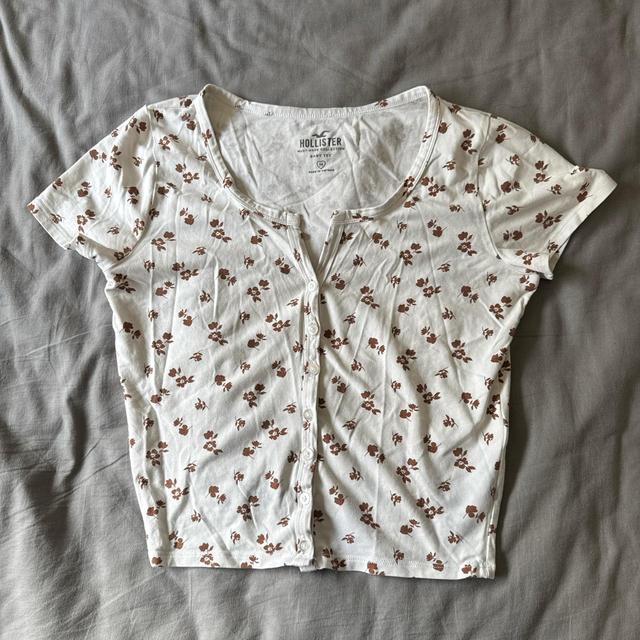 Hollister Co. Women's Crop top - White - 6 on Productcaster.