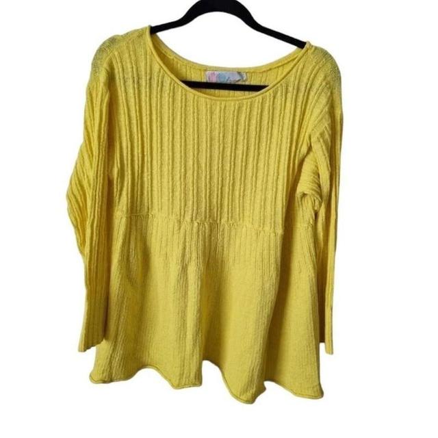 Free People Women's Jumper - Yellow - S on Productcaster.