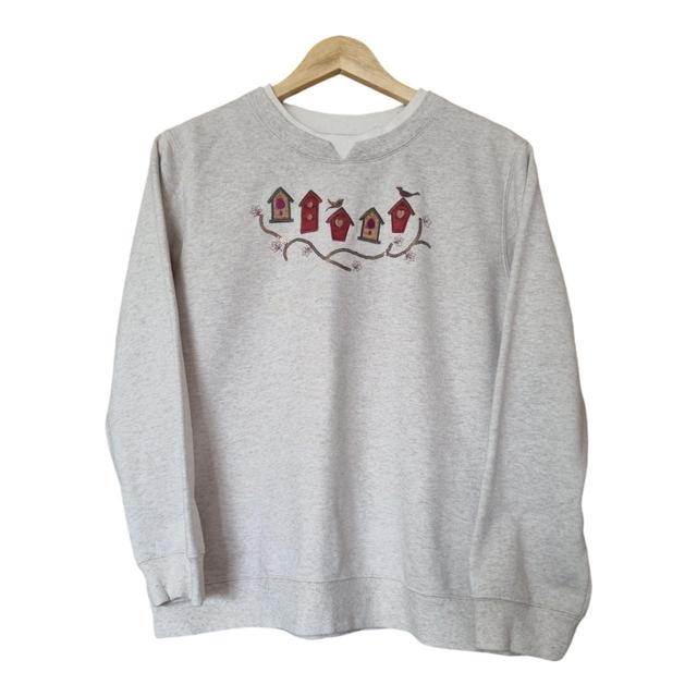 Vintage Women's Sweatshirt - Cream/Multi - 14 on Productcaster.