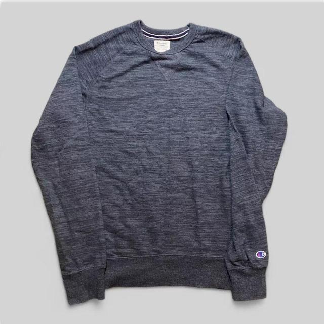 Champion Men's Sweatshirt - Grey/Navy - S on Productcaster.