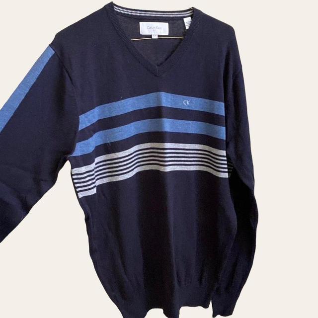 Calvin Klein Men's Jumper - Navy/Blue - XL on Productcaster.