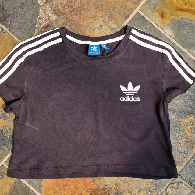 Adidas Women's Crop top - Black/White - 10 on Productcaster.