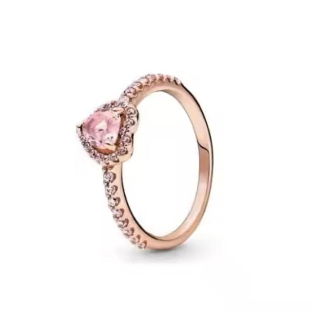 @MADILLY Women's Ring - Pink/Gold on Productcaster.