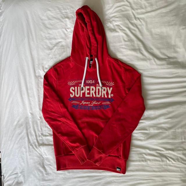 Superdry Men's Hoodie - Red/Multi - M on Productcaster.