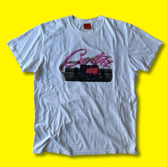 Corteiz Men's T-shirt - White/Pink - L on Productcaster.