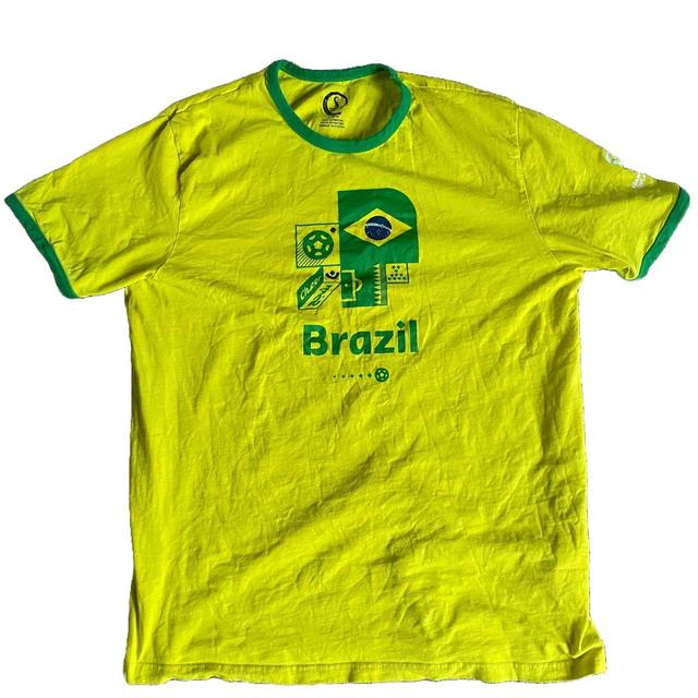 Brazilio Men's T-shirt - Green/Yellow - XL on Productcaster.