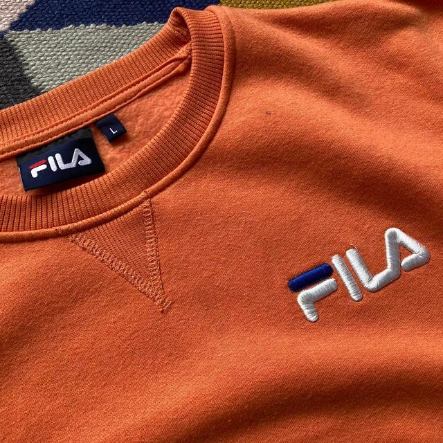 Fila Men's Sweatshirt - Orange - L on Productcaster.