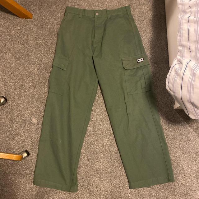 Obey Men's Cargo Trousers - Green/Khaki - 30" on Productcaster.