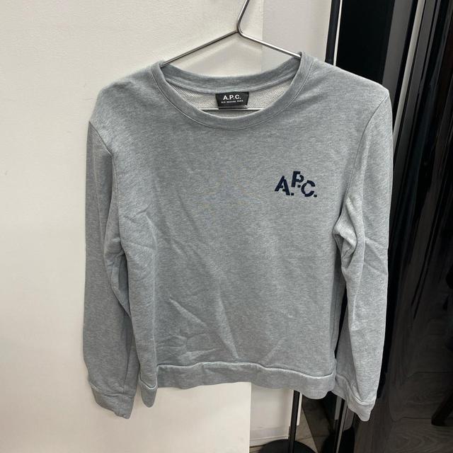 A.P.C. Men's Sweatshirt - Grey - S on Productcaster.