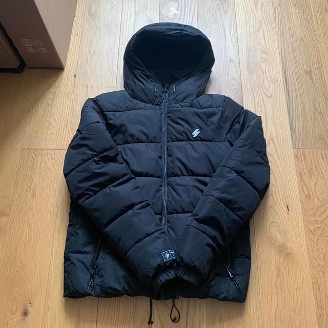 Superdry Men's Puffer Jacket - Black - S on Productcaster.