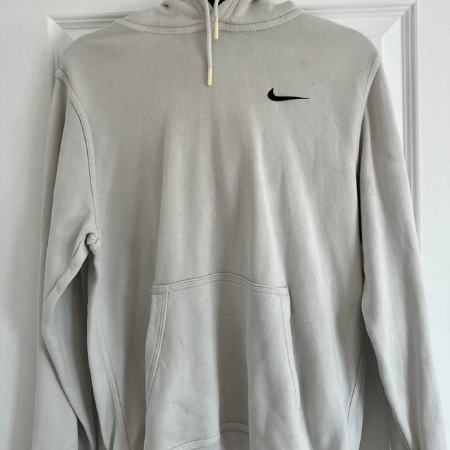 Nike Men's Hoodie - Grey/White - S on Productcaster.