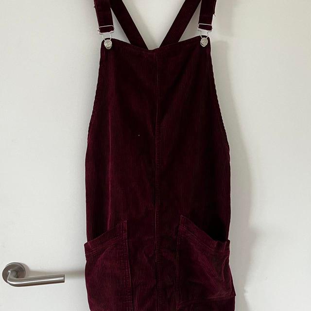 Topshop Women's Dungarees - Burgundy - UK 14 on Productcaster.