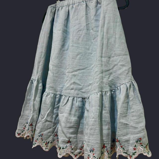 Reclaimed Vintage Women's Maxi Skirt - Blue - UK 12 on Productcaster.