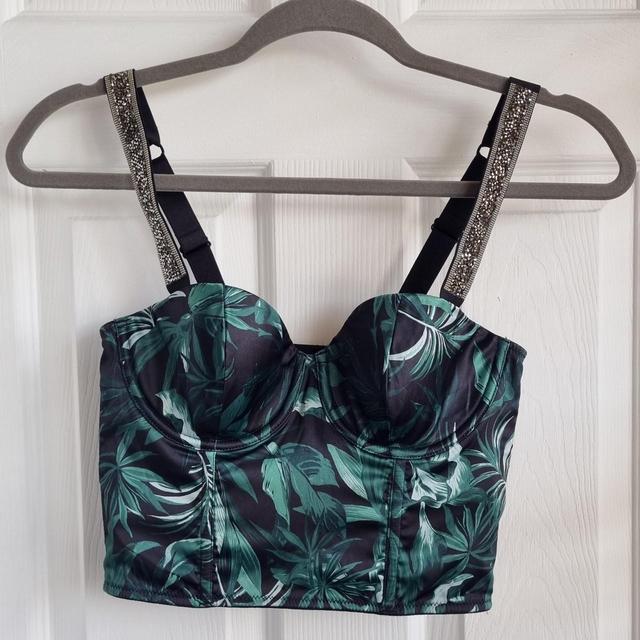 Victoria's Secret Women's Corset - Black/Green on Productcaster.