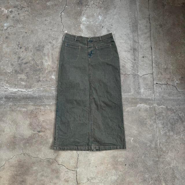 Vintage Women's Skirt - Brown/Grey - L on Productcaster.