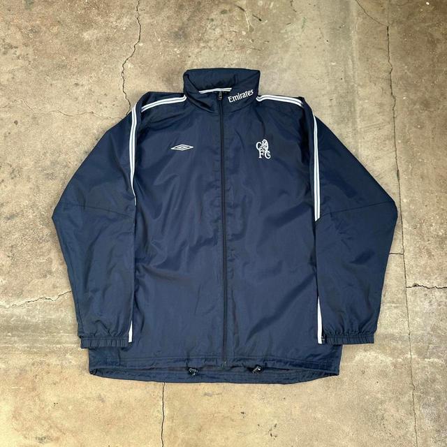 Umbro Men's Windbreaker Jacket - Navy/Blue - XL on Productcaster.