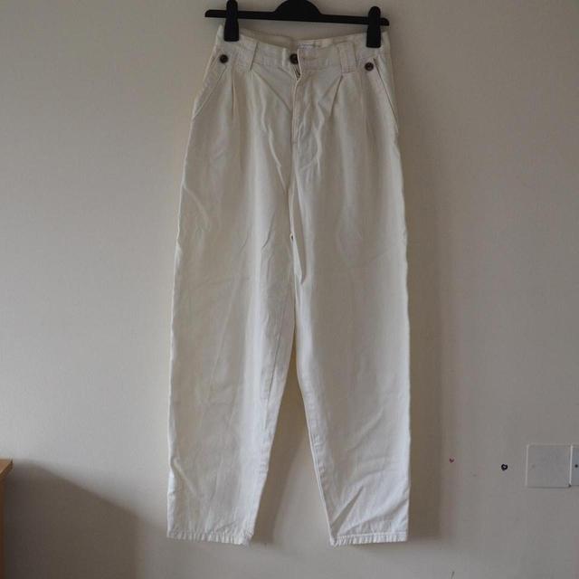 Topshop Women's High waisted Cargo Trousers - White - M on Productcaster.