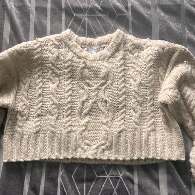 Primark Women's Jumper - Cream/White - XS on Productcaster.