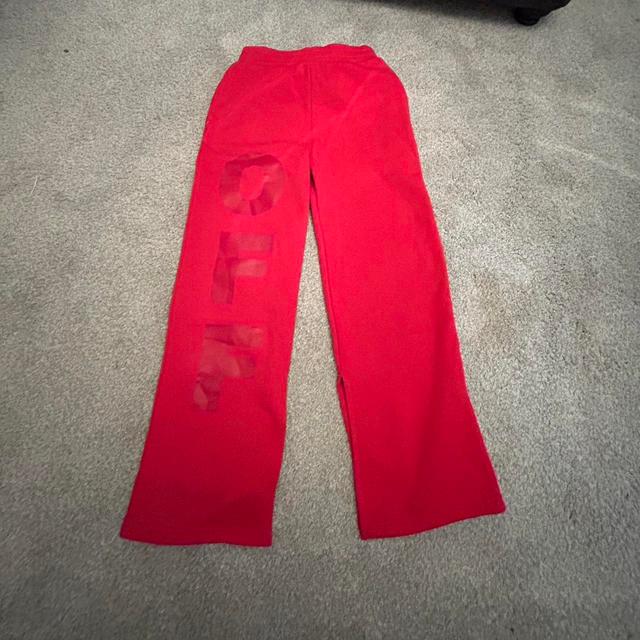 Off-White Men's Sweatpants - Red - S on Productcaster.