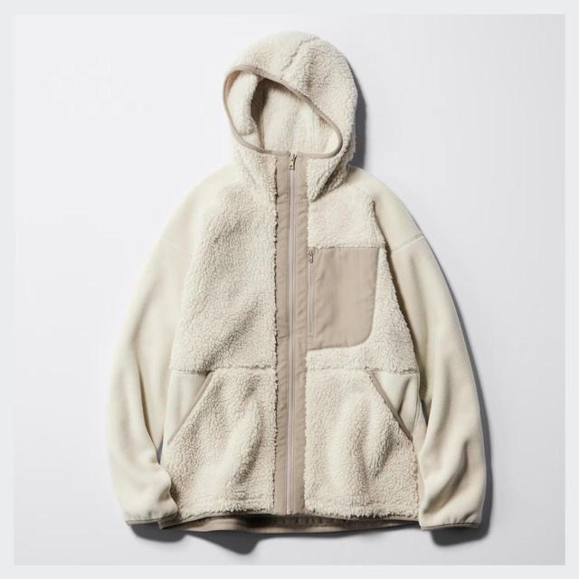 UNIQLO Men's Hoodie - Cream/Tan - M on Productcaster.