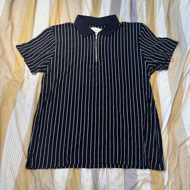 Topman Men's Polo shirt - Navy/White - M on Productcaster.