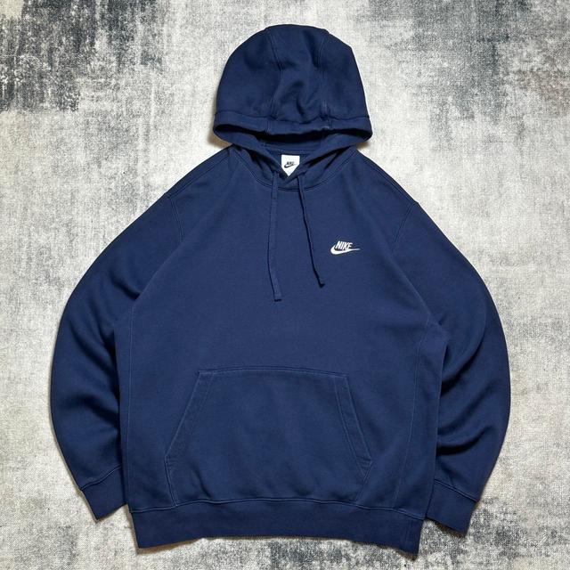 Nike Men's Hoodie - Navy/Blue - L on Productcaster.