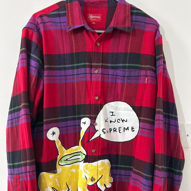 Supreme Men's Shirt - Red/Purple - M on Productcaster.