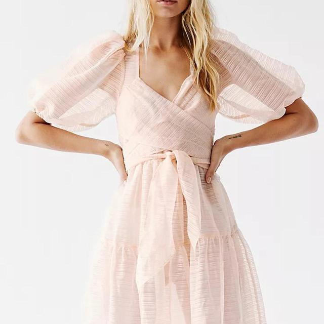 Free People Women's Midi Dress - Pink - 10 on Productcaster.