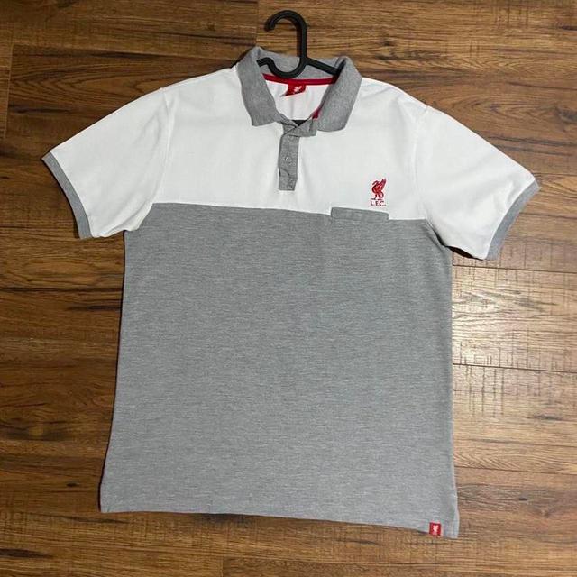 Liverpool F.C. Men's Polo shirt - White/Grey - L on Productcaster.