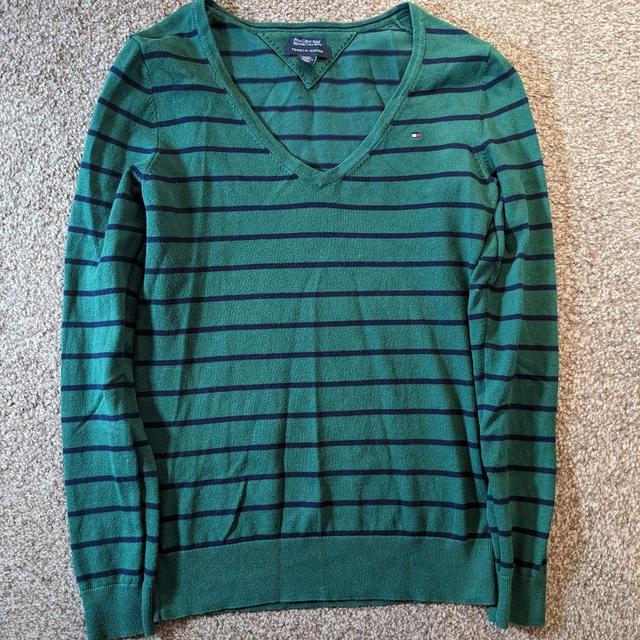 Tommy Hilfiger Women's Jumper - Black/Green - S on Productcaster.