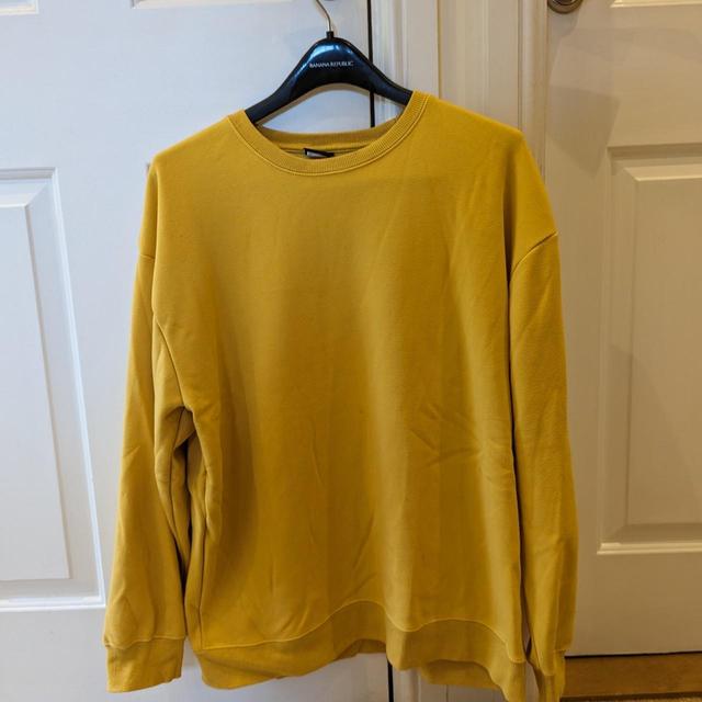 Preloved Men's Sweatshirt - Yellow - L on Productcaster.