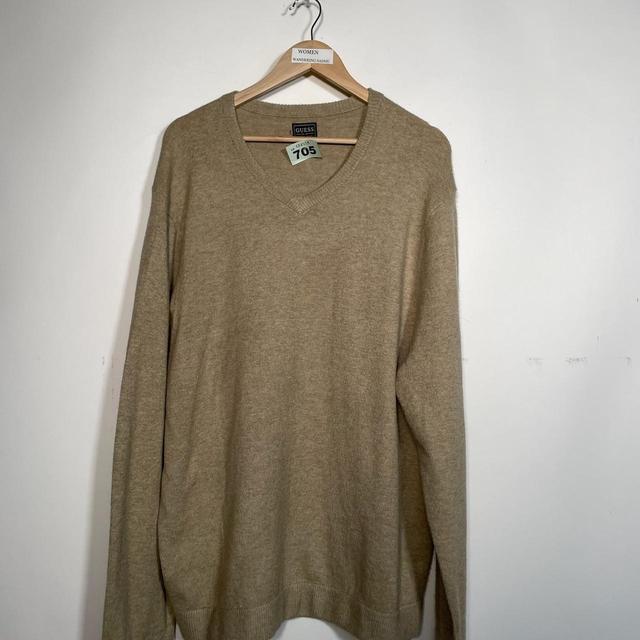 Guess Men's Sweatshirt - Cream/Tan - XL on Productcaster.